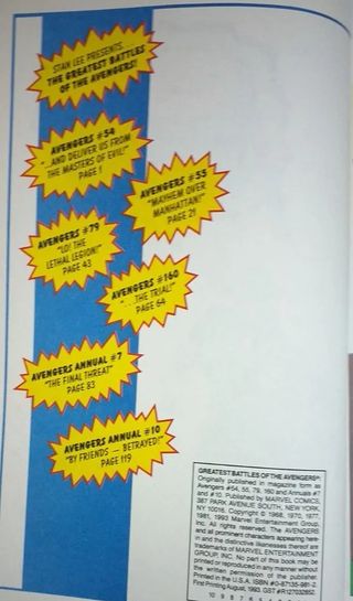 The Greatest Battles of the Avengers, inglés