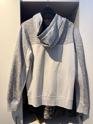 Felpa Hollister grigia e bianca con zip