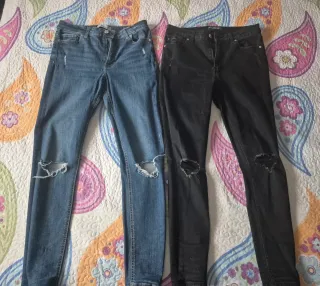 Lote 2 Pantalones Mujer Estrechos