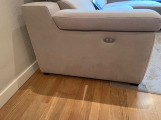 Sofá chaiselongue eléctrico beige