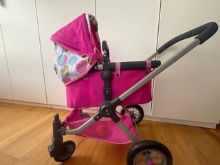 Passeggino per bambole rosa