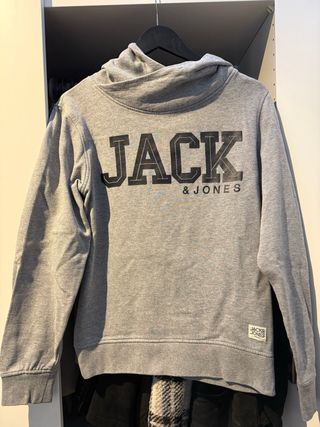 Felpa Jack&Jones grigia con cappuccio