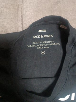 Camiseta Jack Jones Negra Talla XS