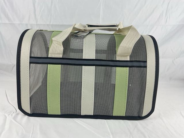 Bolso Transporte Mascotas Malla Beige/Azul