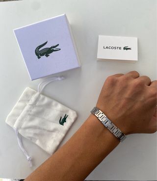 Pulsera Lacoste Plateada Nueva