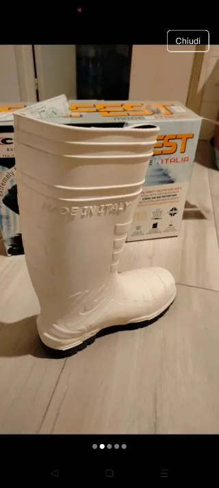 Stivali da lavoro Safest in poliuretano bianchi