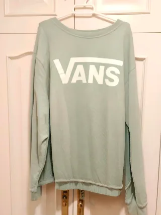 Sudadera Vans Verde Clara Talla XL es grande