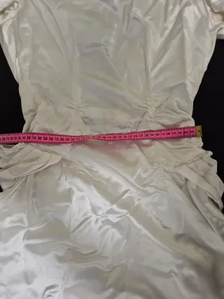 Vestido novia. Raso Blanco