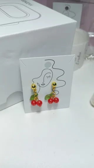 Pendientes Cereza Acero Inoxidable