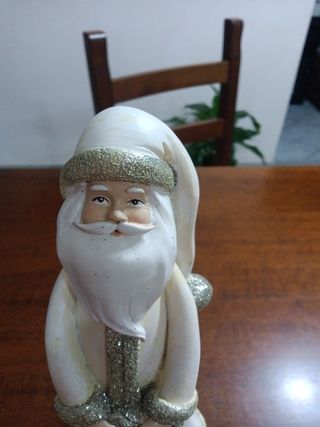 Statuina Babbo Natale Oro e Bianco