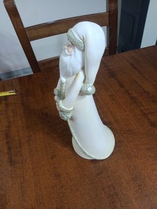 Statuina Babbo Natale Oro e Bianco