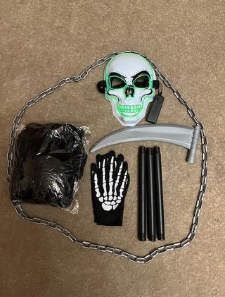 Disfraz Grim Reaper Adulto: Máscara y Accesorios