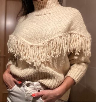 Jersey Sfera flecos cuello alto Talla S