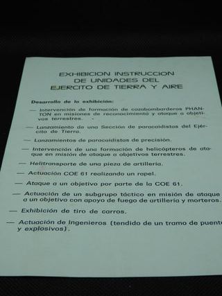 Lote panfletos Día Fuerzas Armadas 1983