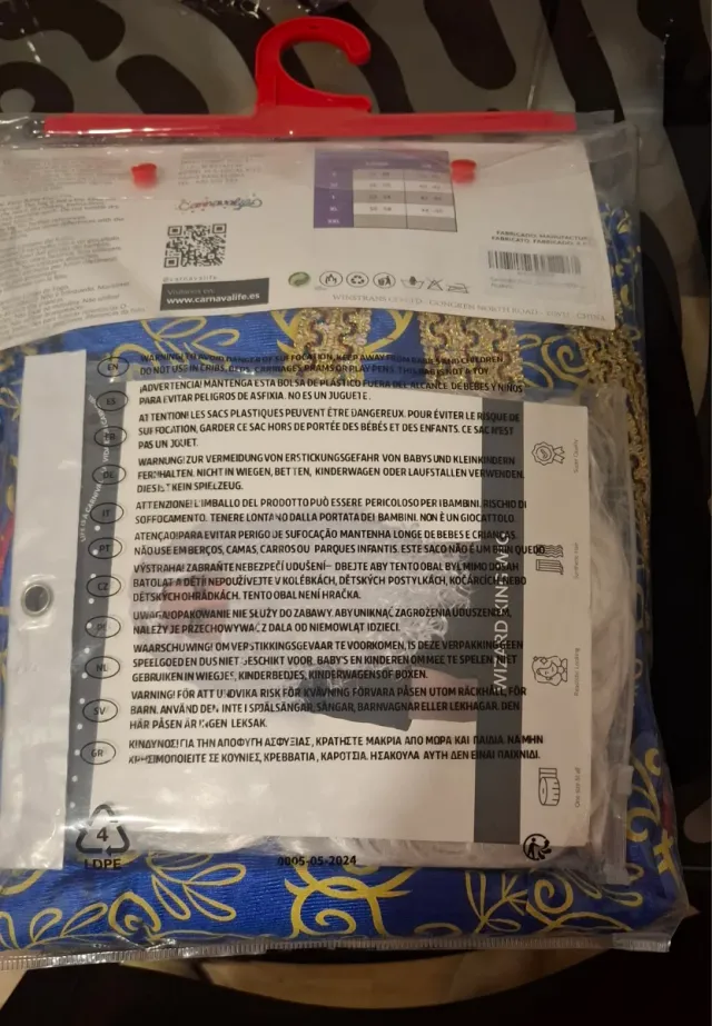 Disfraz Rey Mago Talla L barba y peluca