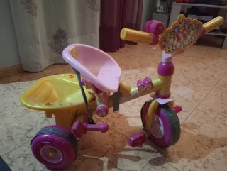 Bici Niña Princesas Rosa y Amarilla