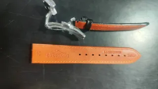 Brazalete Piel Longines 20mm Negro/Plata