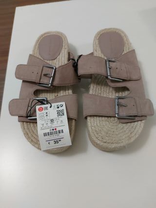 Sandalias Beige Mujer