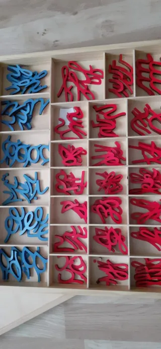 Juego de Letras Montessori Cursiva Minúscula