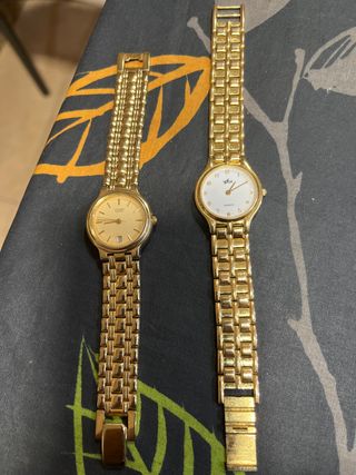 Set di 2 orologi placcati in oro: VEGA e CITIZEN