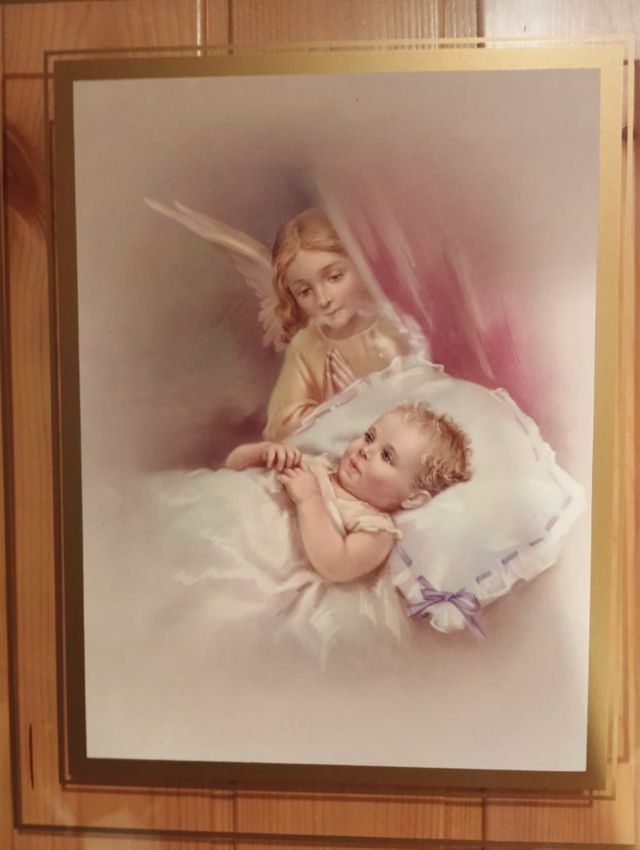 Cuadro ángel de la guarda. Muy buen estado.