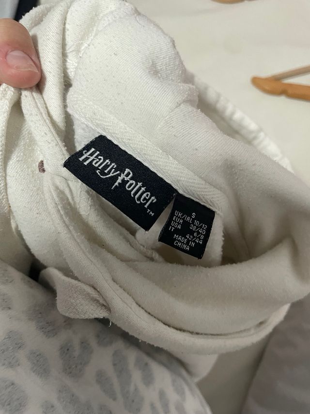 Sudadera Harry Potter blanca con estampado