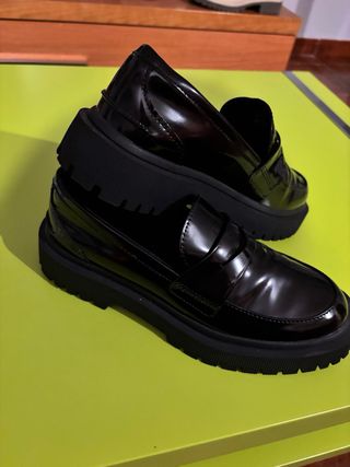 Mocasines Zara de Estados Unidos Mujer Negros
