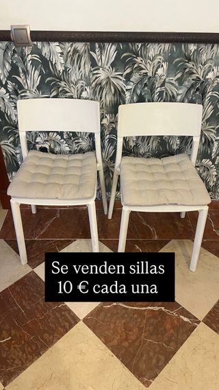 Sillas blancas Ikea (2 unidades)