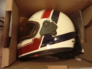 Casco Moto Retro Vintage talla L con visera regalo