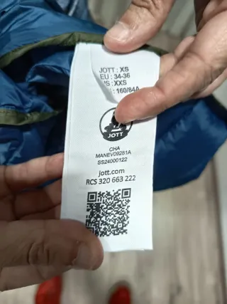 Plumífero Jott Azul Talla XS
