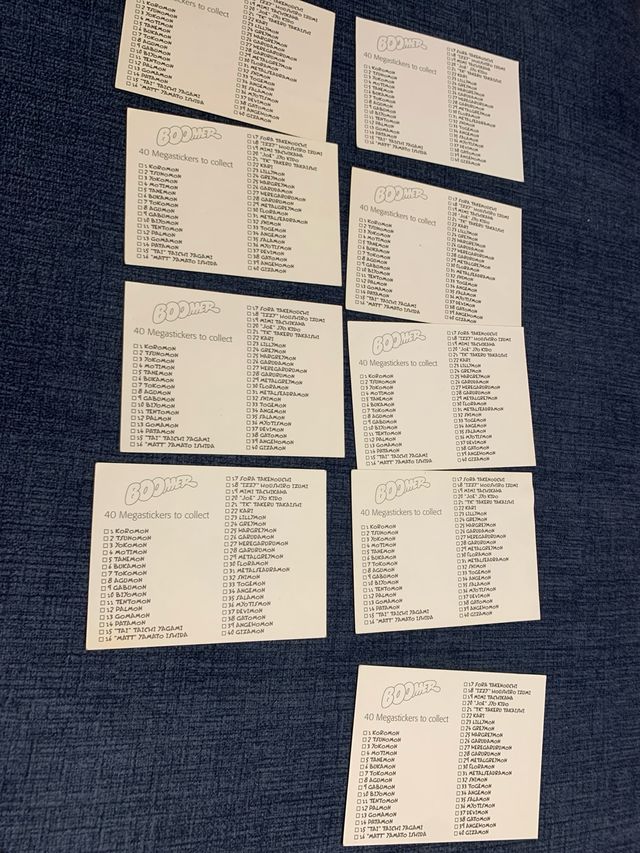 Lote Mega stickers Boomer Digimon