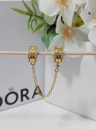 Charm Pandora Doble Cadena Oro