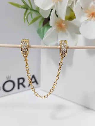 Charm Pandora Doble Cadena Circonitas