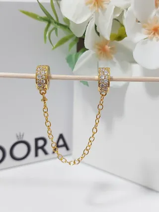 Charm Pandora Doble Cadena Circonitas