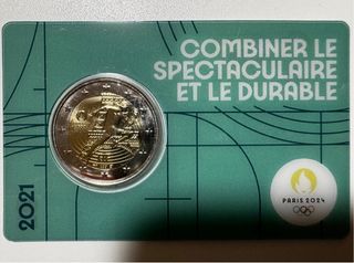 2€ Francia 2021 UNC Coincard JJOO París