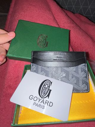 Tarjetero Goyard Paris Negro Gris
