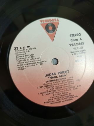 Judas Priest - Hero, Hero Doble LP Vinilo 1982