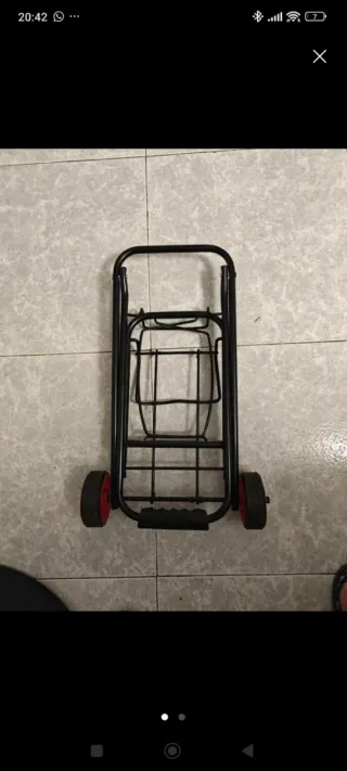 Carrito para transportar con dos cuerdas con ganch