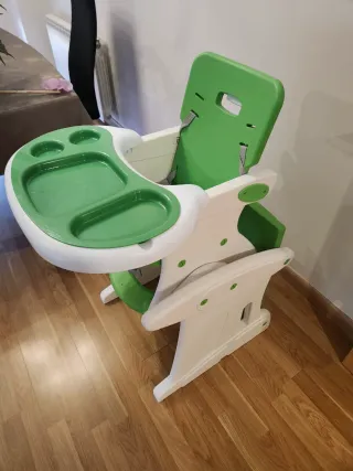 Trona Bebé Homcom Verde y Blanca