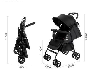 Silla de paseo para bebé color negro