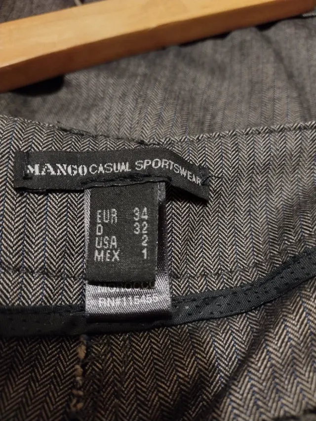 Pantalón de vestir espiga gris