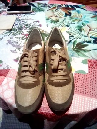 Zapatillas Geox Marrón/Verde Talla 46