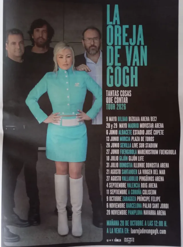 Póster La Oreja de Van Gogh Tour 2026