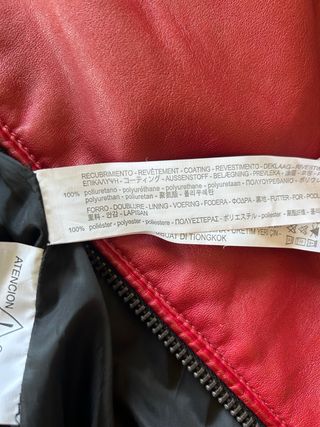 Chaqueta Zara Roja Talla XS
