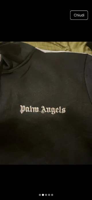 Tuta Palm Angels nera con bande bianche