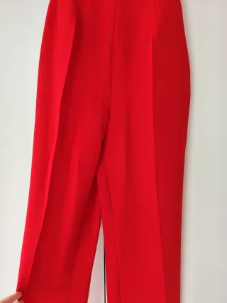 Adolfo Domínguez Abito Pantalone Rosso Taglia L