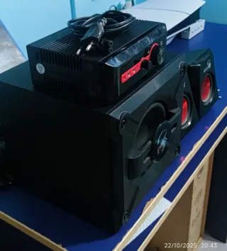 Altoparlanti GX Gaming 2.1 neri/rossi
