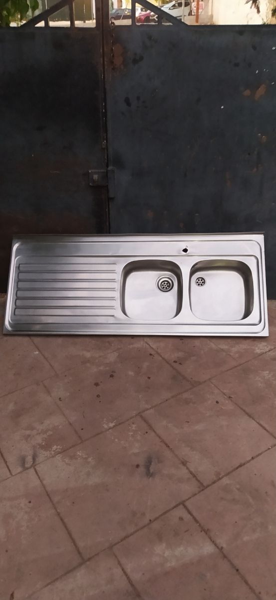 Fregadero acero inoxidable,doble seno,150x60cm