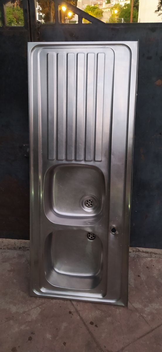 Fregadero acero inoxidable,doble seno,150x60cm