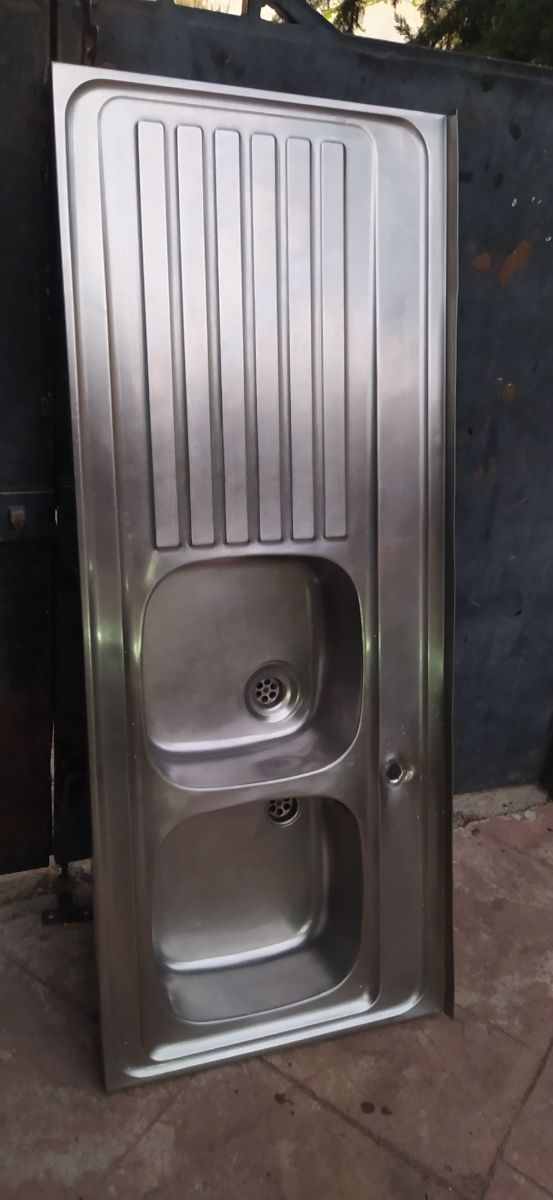 Fregadero acero inoxidable,doble seno,150x60cm